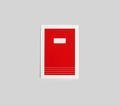 Hanji Book Cabinet A5 Line Red