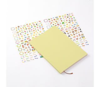 diary-with-stickers-yellow