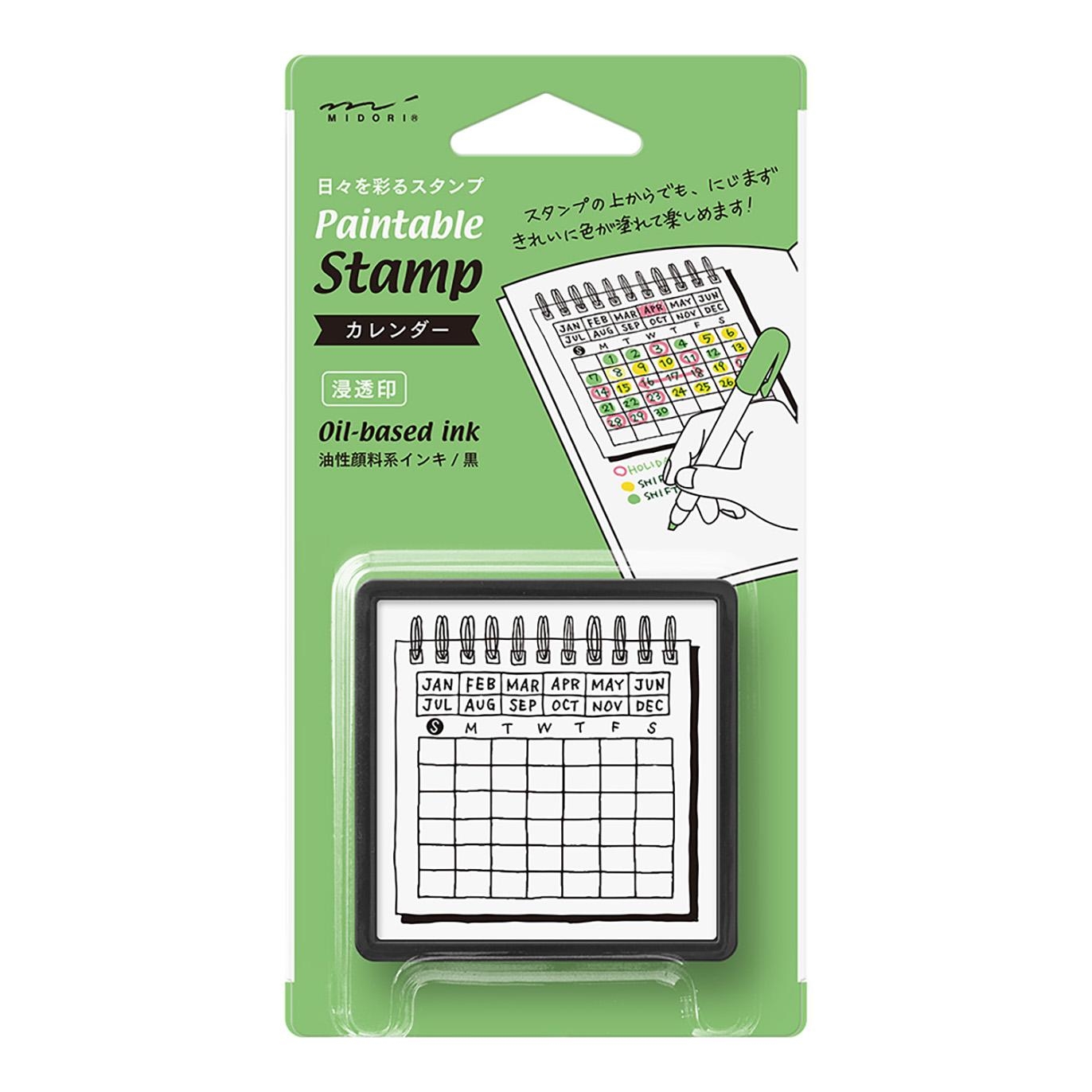 Paintable Stamp Pre-inked Calender