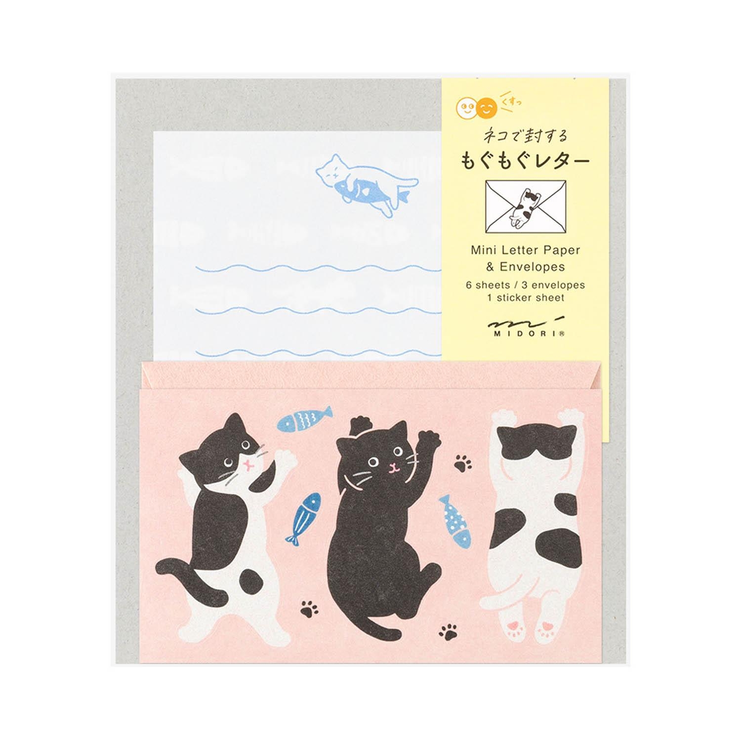 Mini Letter Set with Stickers 933 Hungry Cat