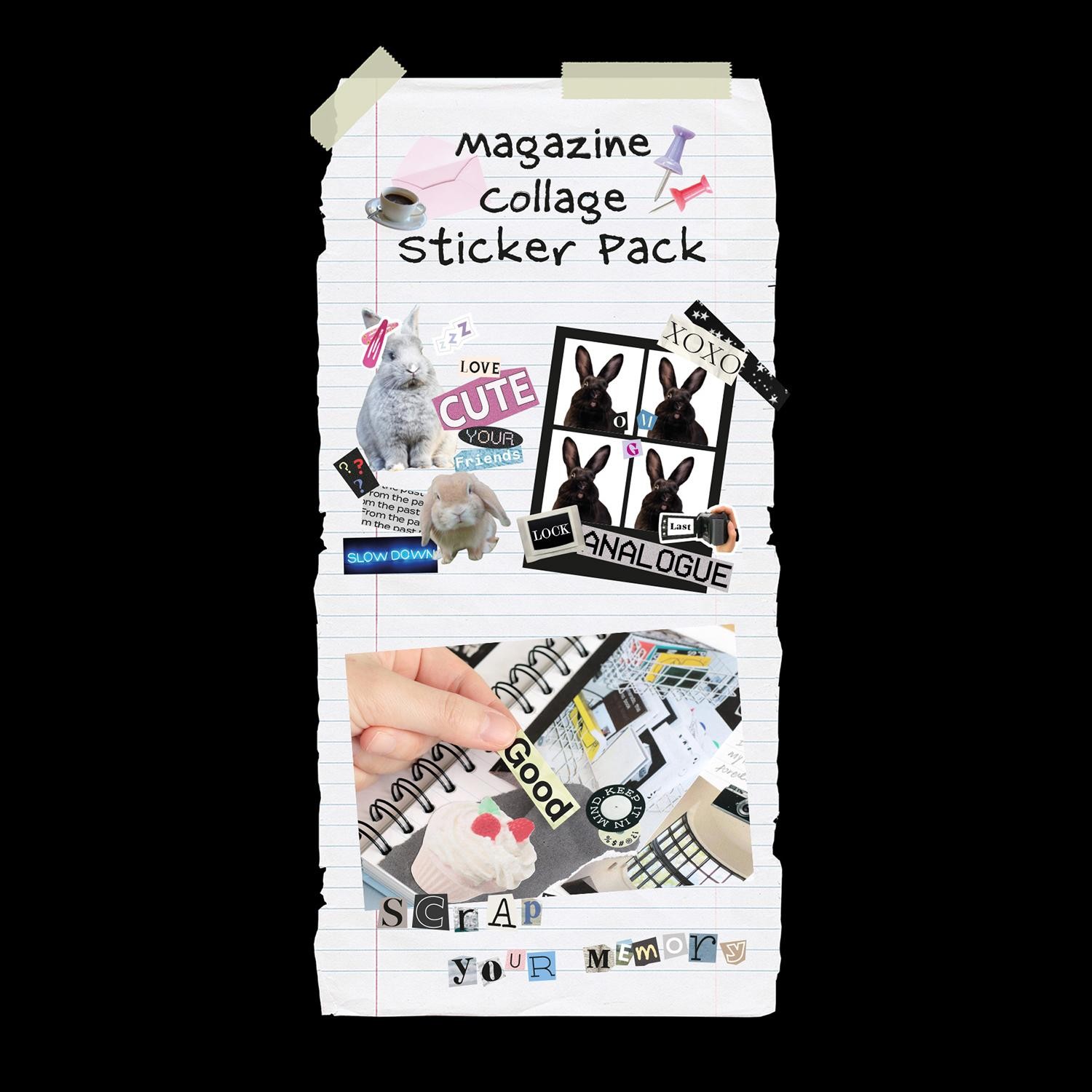 Magazine Collage Sticker pack