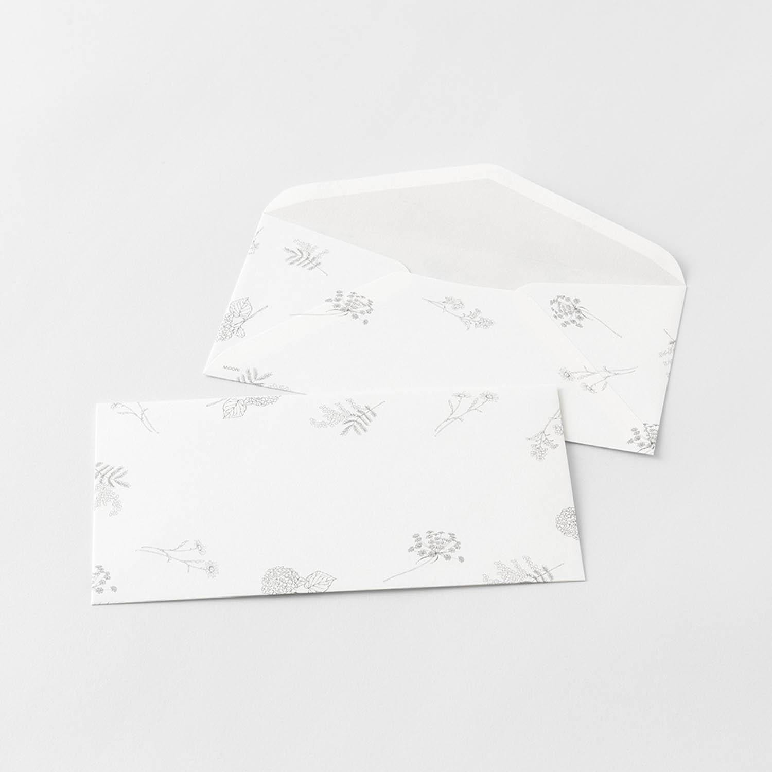 Message Letter Sheet with Envelope Original Floral-Colored Washi Paper ...